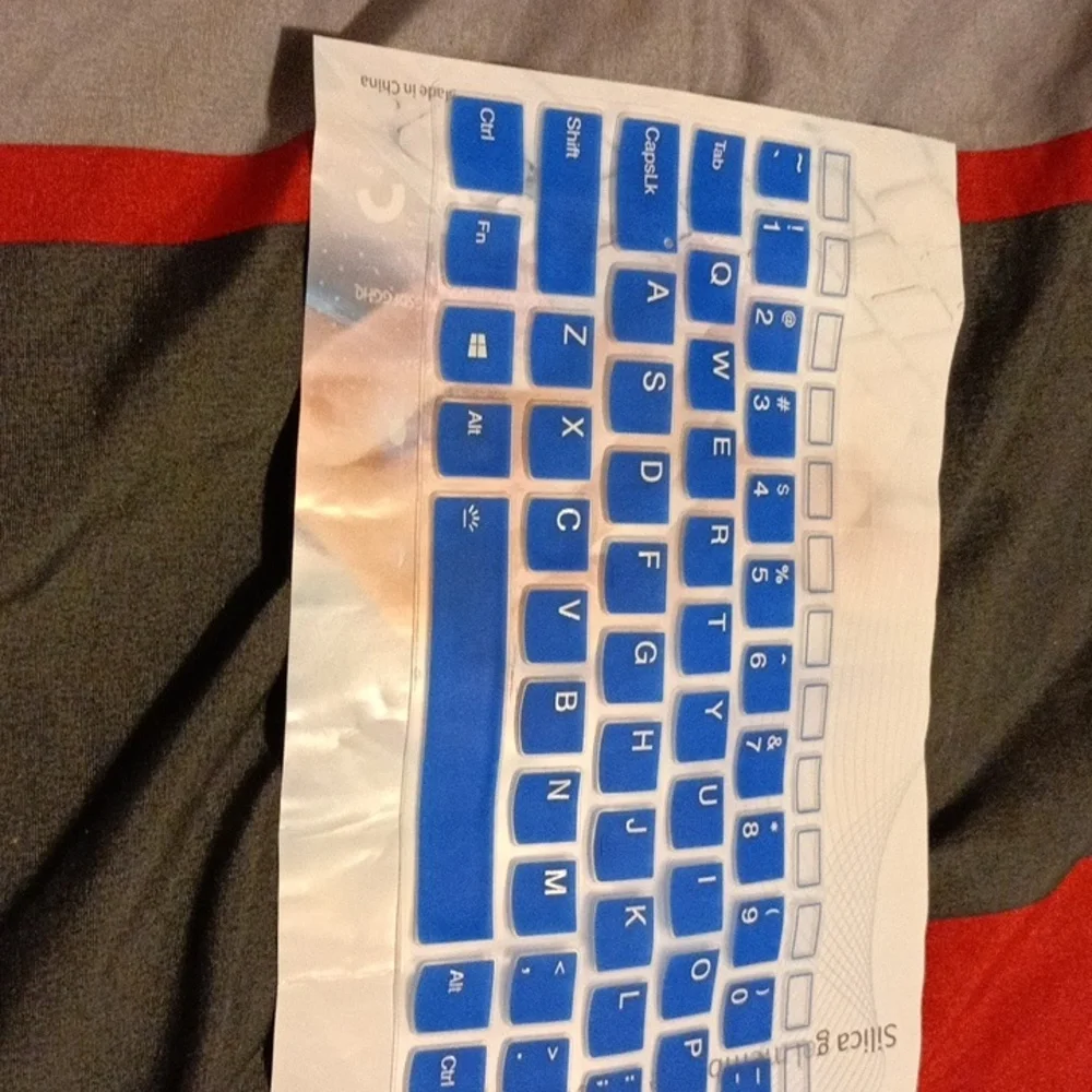 Blue Silicone Keyboard Cover